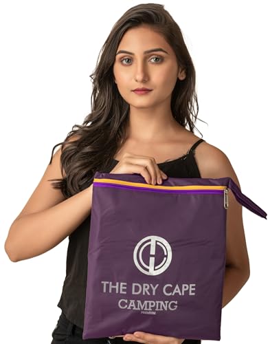 Image of THE DRY CAPE ; LET IT RAIN Women's Waterproof Rain Coat | Packable, Full Length with Hood & Pockets | Urban Commuter Rainwear