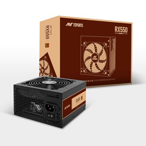 Image of Ant Esports RX550 550 Watt 80 Plus Bronze Certified Power Supply /PSU for PC with Smooth & Silent 120mm Fan