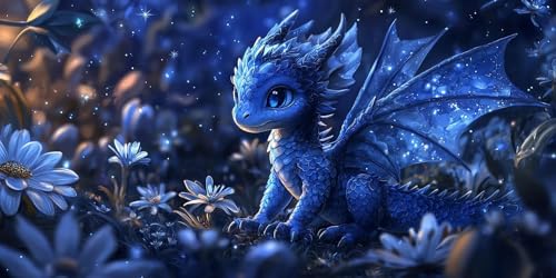 Kit d'Art Diamant Complet Dragon 5D avec strass ronds pour peinture par numéros géante