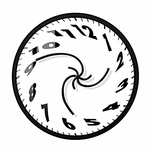 The Geeky Days Twisting Abstract Distorted Clock Metal Frame Battery Operated Silent Sweep Wall Watch Surrealist Style Melting Clock Hands Living Room Decor