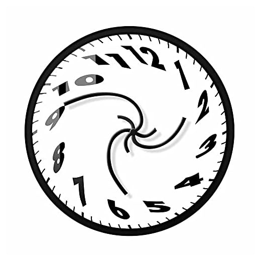 The Geeky Days Twisting Abstract Distorted Clock Metal Frame Battery Operated Silent Sweep Wall Watch Surrealist Style Melting Clock Hands Living Room Decor