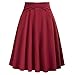 Belle Faldas Mujeres Swing Falda Cinturón Fijo Decorado Alared A-Line Color