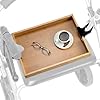 Walker Tray - with 2pcs Straps,15.7x11.4" Portable Multipurpose Bamboo Tray for Eating, Crafts, Laptops Medical Equipment Accessories,Walker Table #4