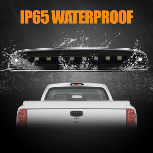 Image of Third 3rd Brake Light LED for 1997-2007 Dodge Dakota, High Mount Rear Brake Lights Assembly for 97-07 Dakota, Waterproof Center Cab Cargo Lamp Stop Light