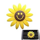 Rosixehird Sunflower Auto Difusor | Sunflower Air Vent Decor con ranura para tarjetas, accesorios para coche Ambientador Air Outlet Perfume Clip para viajes en coche