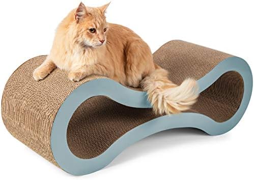 Cat Scratcher Cardboard Scratching Post - Scratch Lounge Furniture Pad Lounger with Catnip Best For Small Medium or Large Cats Posts and Scratchers Board Pads Stand Indoor Toys Pet Supplies for Houses