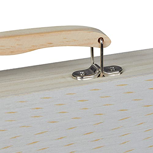 Maletín de pintura con 18 óleos de alta densidad set de artista Relaxdays con espátula de madera 8