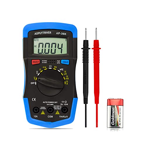 Trms 4000 Counts Ultra-Portable Multimeter Tester Frequency Counter Ac Dc Amp Voltage Resistance Capacitance Tester With Frequency Diode Continuity-Rq-36K #TOP2