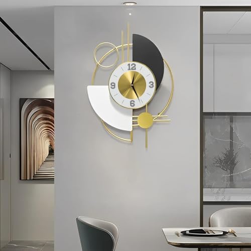 Image of Craft2lance 22-Inch Large Wall Clock | Modern Decorative Art Sculpture for Home & Office | Stylish Metal Wall Clock for Living Room, Bedroom, Restaurant & Cafe | Elegant Wall Decor Timepiece (55 cm)