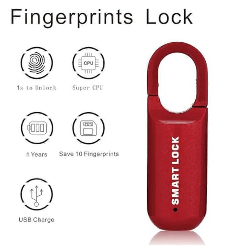 Serrure de porte à empreinte digitale cadenas de sécurité intelligent USB - 4