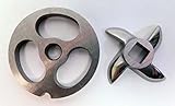 #5 Sausage Stuffer plate and knife for Chefs Choice meat grinder & food chopper that fits Kitchenaid mixer