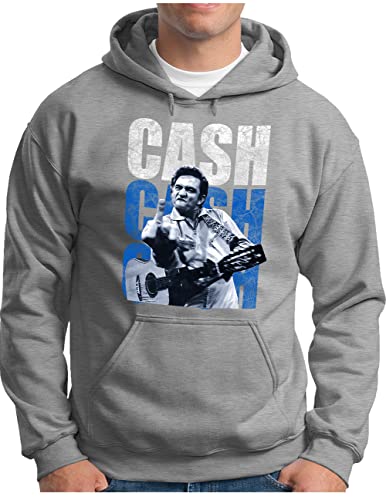 Sweat à capuche Homme grande taille XXXL Country Music Johnny Vintage