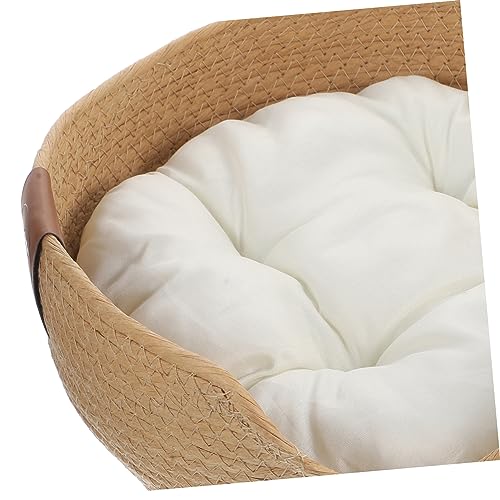 Toddmomy Ninho De Palha Para Animais De Estimação Cama Para Gatos Tecido Para Animais De Estimação N