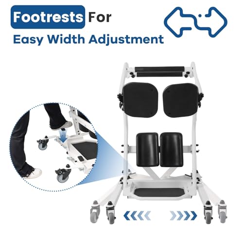 Sit to Stand Patient Lift for Elderly, Stand Assist Lift Aid for Home Care Use, Elderly Lift Assist Transfer Device, Transport Chair Stand Assist for Seniors, Adults & Disabled, Adjustable Base Height - Thumbnail 3