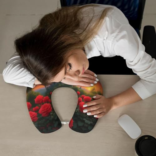 Almohada de viaje de espuma viscoelástica U 30x25 cm miniatura 6