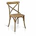 Fashion Commerce FC914 Set Sedie con Schienale ad X, Legno, Naturale, 42 x 47 x 87 cm, 2 Unità