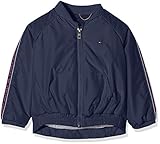  Tommy Hilfiger Mädchen Essential Tommy Tape Jacket Jacke, Blau (Blue Cbk), 134/140 (Herstellergröße: 140)