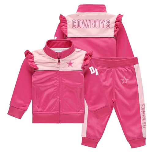 WEAR by Erin Andrews Girls Infant Pink Dallas Cowboys 2-Piece Tracksuit Set