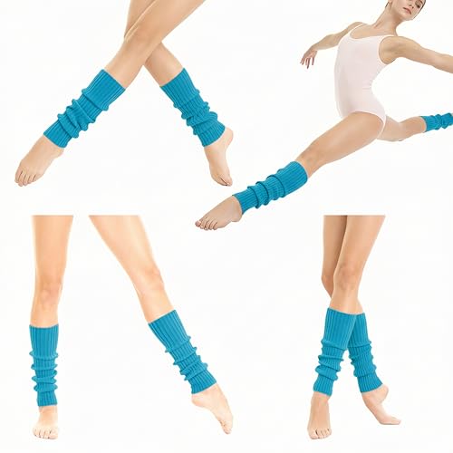 Image of v28 Women Warm Leg Warmers 80s Retro Party Costume Knit Ballet Neon Long Socks