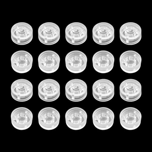 Cheerock 20 Pcs Guitar Effect Pedal Footswitch Toppers, Plastic Pedal Nail Caps Protection Cap Foot...