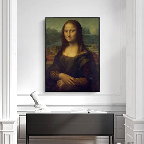 Mona Lisa Poster By Leonardo Da Vinci - Fine Art Print - Famous Painting Canvas Wall Art Home Decor For Bedroom Living Room Office Unframed (12X18In/30X45Cm) #TOP3