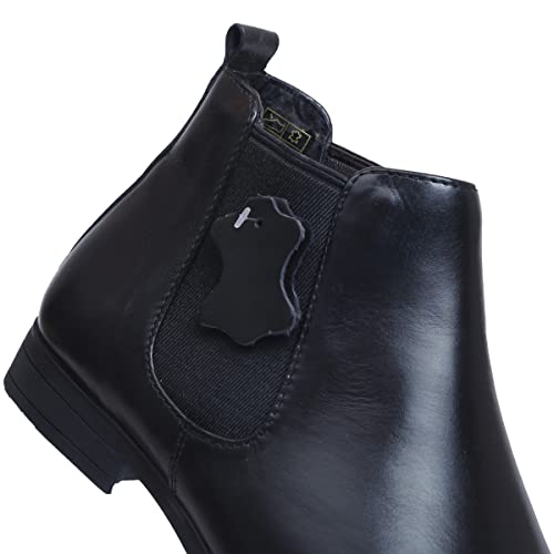 Image of Zoom Shoes ZA4369 Men's Genuine Leather Chelsea Boots | Stylish Slip-On Design with Cushioned Insole | Durable, Comfortable & Trendy for Daily Casual or Semi-Formal Wear