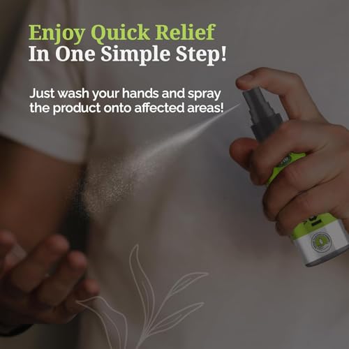 Image of ItchStop Spray for Women & Men | Hands-Free Ayurvedic & Herbal Formula - Anti Bacterial, Anti Itch, Anti Chafing & Anti Fungus for Skin Fungal Infection on Thighs, Feet, Back, Hand, Underarm, Private Parts & Nail | Fast-Acting on Ringworm, Eczema, Redness, Jock Itch, Itchy Skin & Irritation | Safe for Daily Use 35ml (Pack of 4)