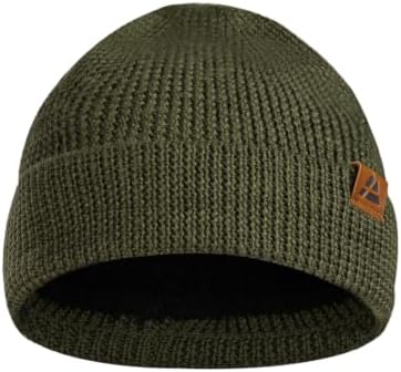 DANISH ENDURANCE Merinowolle Mütze mit Fleece, Beanie für Damen & Herren | Merinowolle Mütze mit Fleece, Warm & Stretchy mit weichem Innenfutter für kalte Wintertage, Unisex