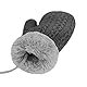 AfinderDE Kinder Kleinkind Baby Winter Fausthandschuhe Doppel Strickhandschuhe Fingerlos Handschuhe Jungen Mädchen Warme Vollfingerhandschuhe Infant Verdicken Strick Handschuhe für 1-4 Jahren