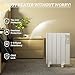BREEZEHEAT Convection Panel Heater 800W, Energy Efficient Electric Heater for Indoor Use w/Remote Control, Wall Mount & Freestanding, Adjustable Temperature, Silent Slim Design for Home Office-White