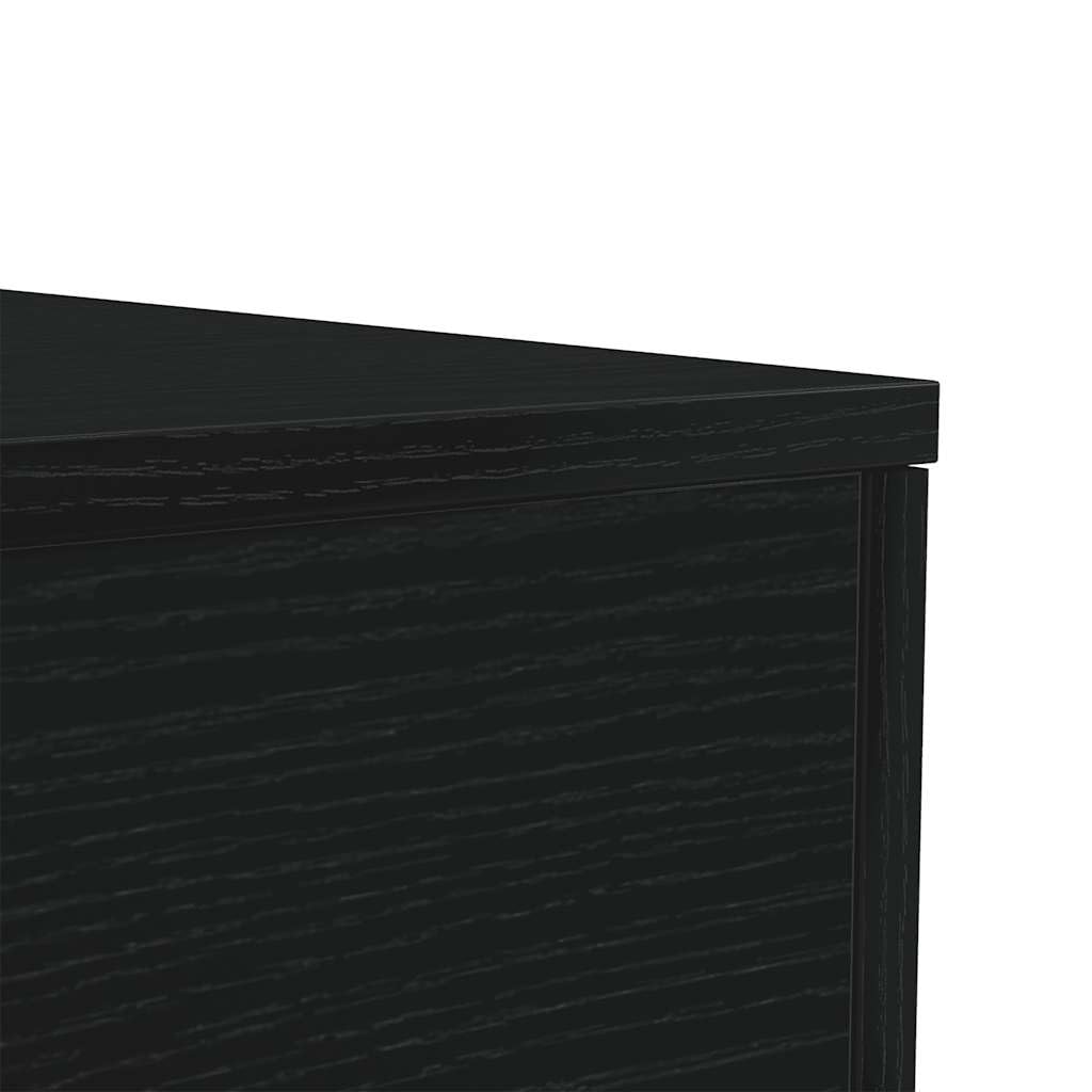 VidaXL Tavolino da Salotto con Luci LED Rovere Nero 50x50x40 cm