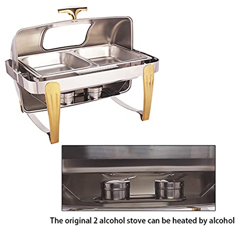 Chafer Aus Edelstahl, Rechteckige Chafing Dish Chafers Und Buffetwärmer Sets Mit Deckel, StrapazierfäHiges BuffetwäRmer… – Bild 4