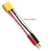 DGZZI 2pcs XT90 Male Connector to 4.0mm Banana Male Plug Lipo Battery Balance Charging Cable 14 AWG Silicone Wire Charger Cable Adapter for RC Helicopter Vehicle Toys 100mm