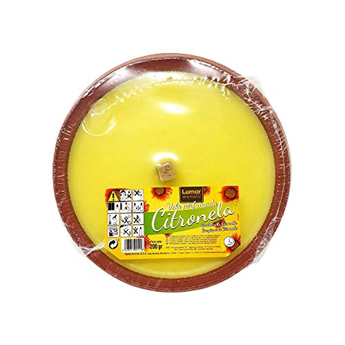 8H Citronella Fragranced Candle Terracotta Pot Outdoor Garden Natural Fresh Scented Mosquito Fly Insect Repeller & Fragranced Heavy-Duty Terracotta Pot Candle (Citronella Fragrance Candle)