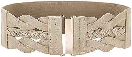 GRACE KARIN Women's Elastic Wide Belts Vintage Stretchy Belt Retr...
