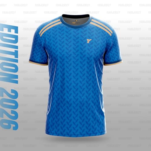 Image of YOURJERSEY Football World Cup 2026 Football Jersey All Team Jersey Custom Name & Number Print | Fan Personalised T-Shirt Sizes for Kids 2Y to Adults 4XL