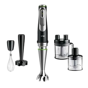 Braun MultiQuick 9 - Stabmixer mit SplashControl-Technologie, Präzise Geschwindigkeitsregelung, Active PowerDrive, 1, 2L Küchenmaschine, Zerkleinerer, 600 ml Becher, 1200W, Schwarz (MQ9187XLI)