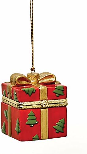 Bandwagon Christmas Decoration - Porcelain Surprise Ornaments Box - Red Tree Box