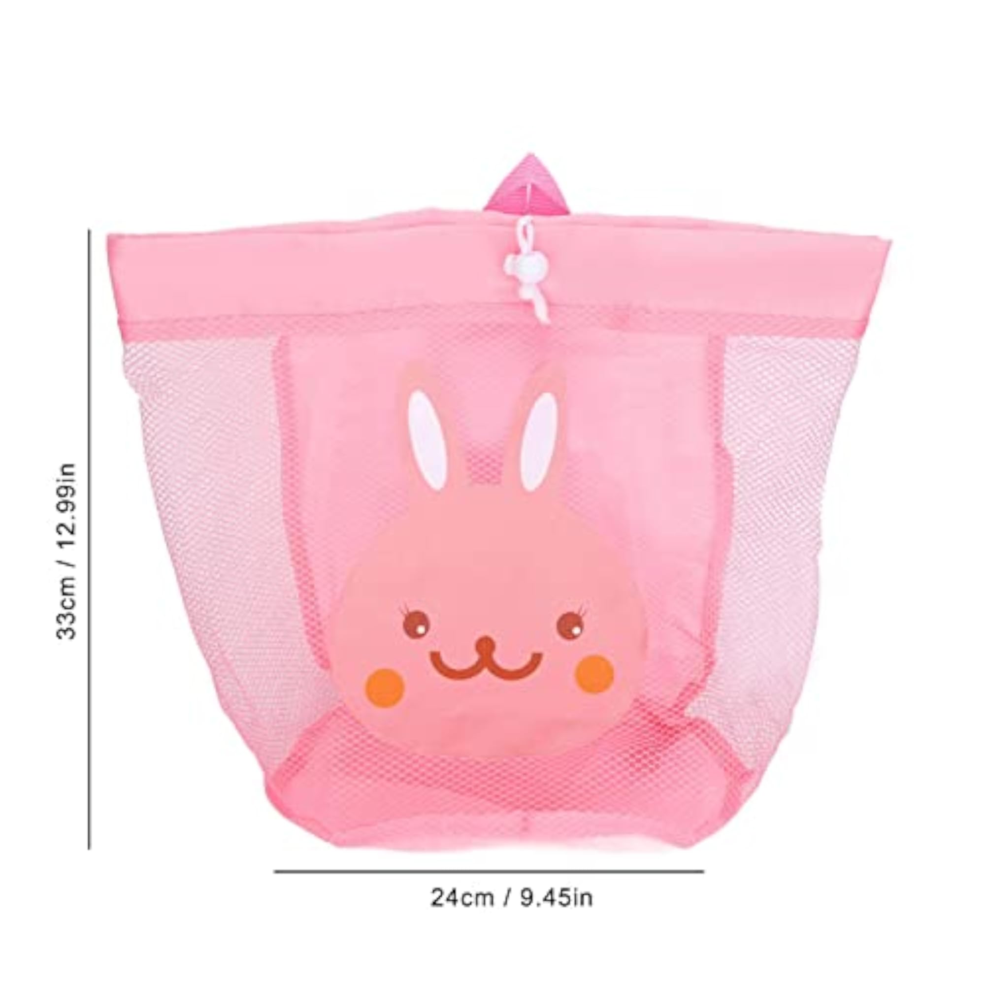 Kids Toy Beach Mesh Drawstring Backpack (Pink)