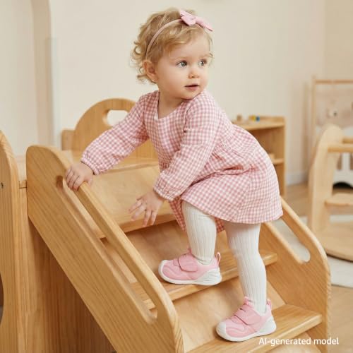 Image of STQ KIDS Baby Walking Shoes with Wide Toe Box Shoes for 6 12 18 24 Months | Baby Barefoot Shoes With Adjustable Hook-And-Loop Straps For First Steps and Daily Wear