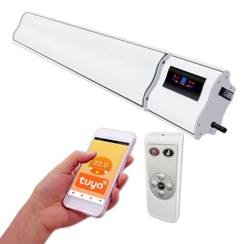 1200W u. 600W ElectricSun weiß Infrarotheizung mit thermostat, für Wand- und Deckenmontage 94x15cm Infrarotheizkörper mit App Smart Life