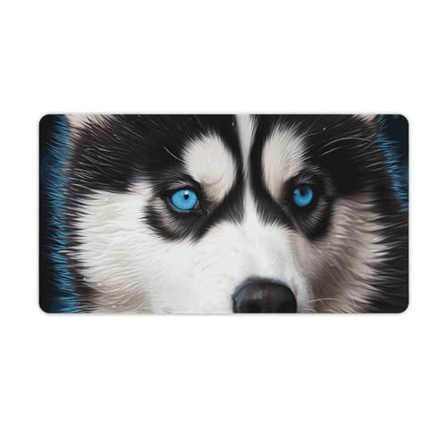Tapis de souris de jeu Husky grand format imperméable et antidérapant pour le bureau