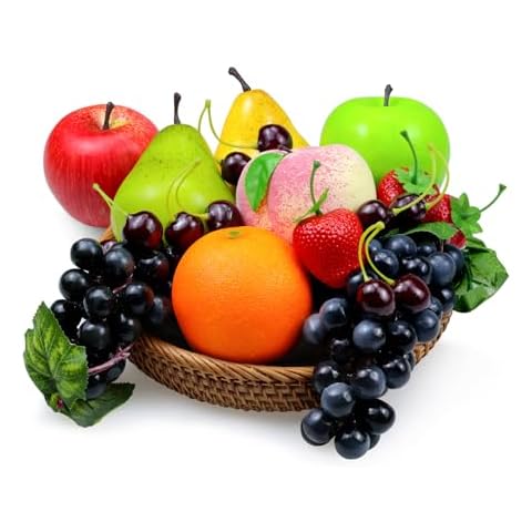 Tenorbass 16 Pcs Fake Fruits Pack Cover