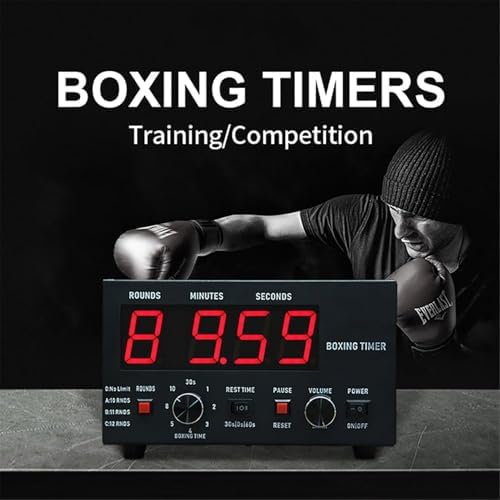 Gym Timer, Interval Workout Timer with Buzzer, LED Interval Training Clock for Home, Garage Outdoors