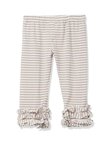 Star Vixen Girls' Stripe Leggings with Double Ruffle Bottoms2
