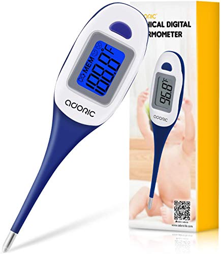 Digital Thermometer, Accurate Oral Thermometer With Flexible Tip Convert, Rectal Oral Underarm Fever Alarm Indicator For Kids Adults & Babies #TOP12