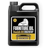 WALRUS OIL - Furniture Finish, Polymerizing Safflower Oil and Hemp Seed Oil - for Hardwood Tables, Chairs, and More. 100% Vegan, 32oz Jug