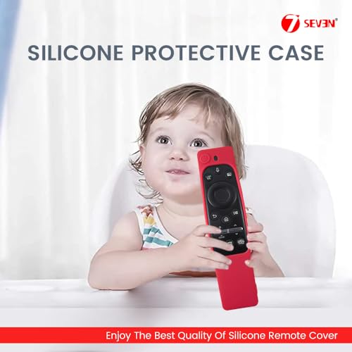 Image of 7SEVEN Compatible with Samsung Tv Remote Cover Suitable Model BN59-01XXXX Series Case to Protect Remote Control from Physical Damage, Ensure Smart Remote with 3 Hotkeys at Last Row Only Fit (RED)