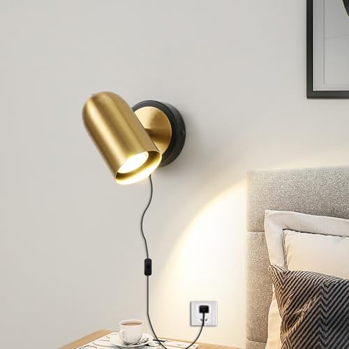 Luz de pared LED orientable para evitar fatiga visual al leer en el dormitorio