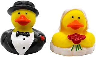 Mardi Gras Spot 2" Bride and Groom Rubber Duck (Dozen)